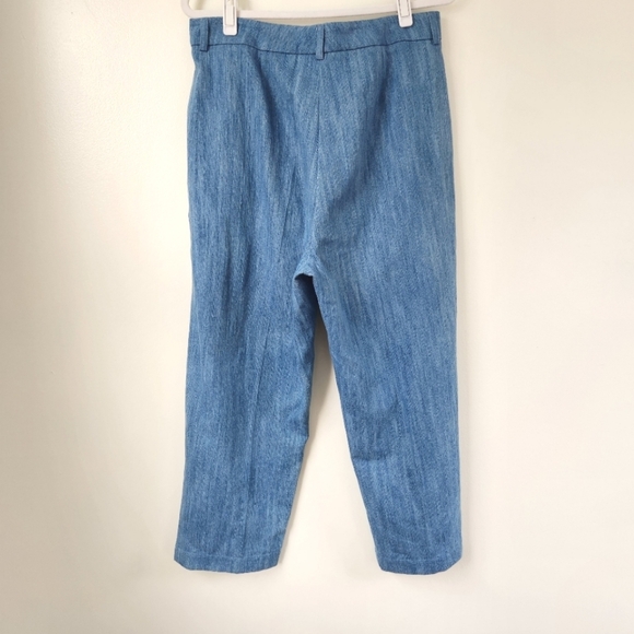 YMC London Blue Cotton Linen Wide Leg Trouser Pant Size Large - Picture 5 of 7